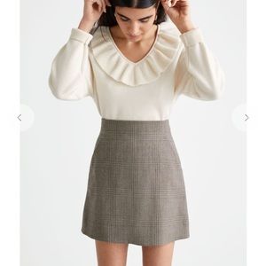& Other Stories A Line Mini Skirt Plaid